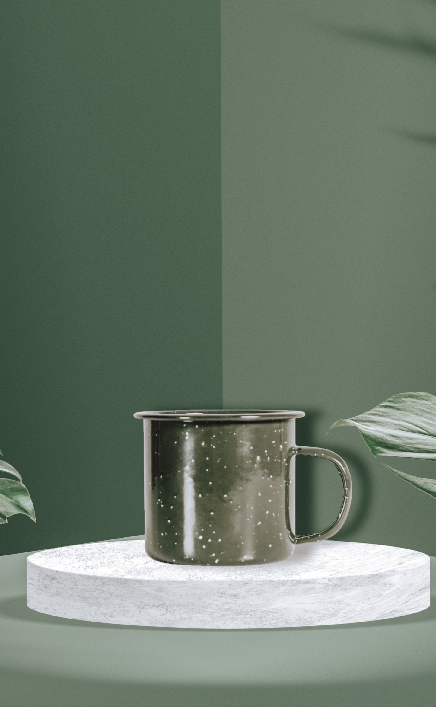 Green Enamel Mug